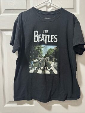 The Beatles Black Abbey Road Retro Graphic Tee